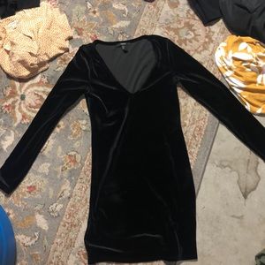 Forever 21 Velvet Black Dress